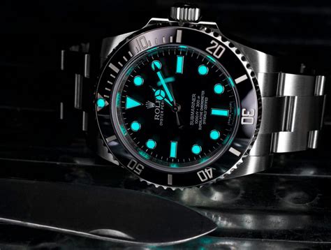 rolex submariner luminous dot|vintage Rolex radium lume.